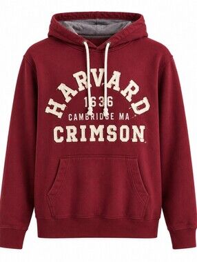 Campus Crew Harvard University Maroon Hoodie Sz LG